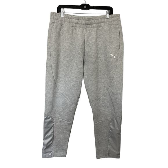 PUMA Womens Evostripe Athletic Jogger Pants Size XL Heather Gray Loungewear - Picture 1 of 9